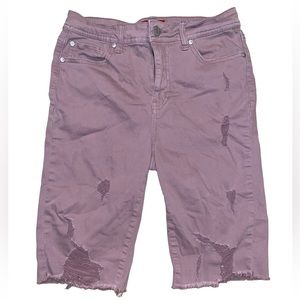 Lavender GUESS Distressed Bermuda Shorts Sz 26 NWOT